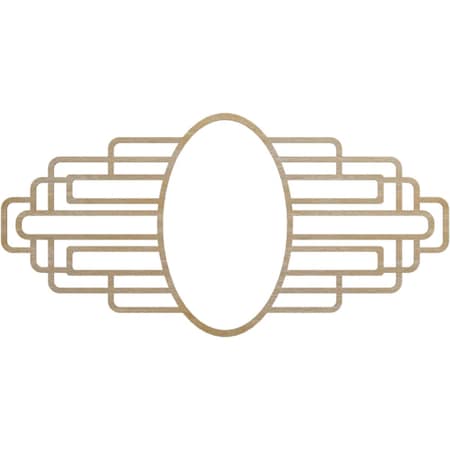 Ekena Millwork Elizabeth Wood Fretwork Pierced Ceiling Medallion, Hickory, 40"W x 20"H x 11"IW x 19"IH x 3/8"T CMWP40X20X0375EBHI
